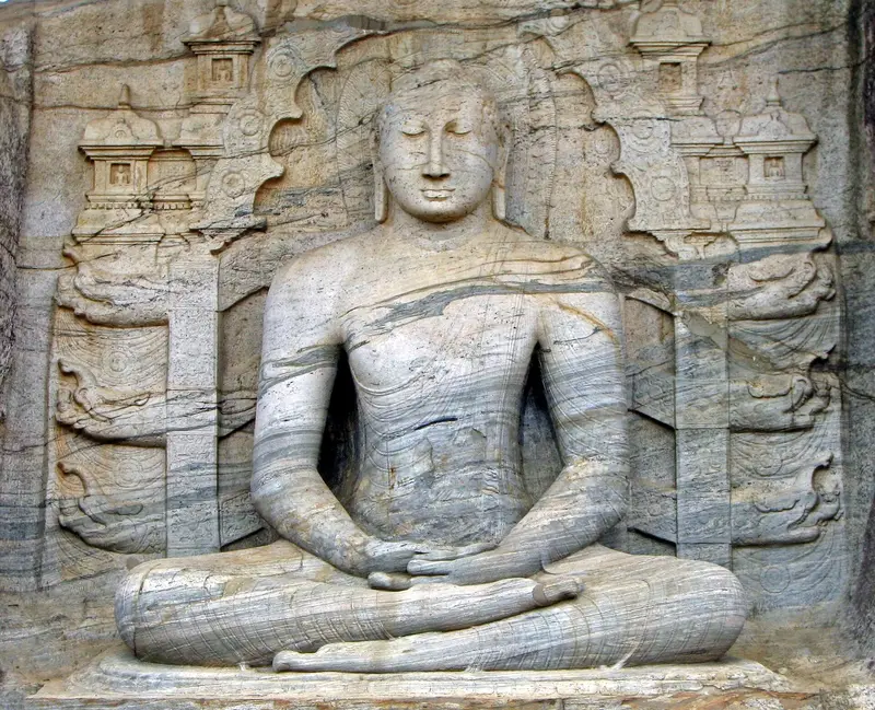 Rock-cut Buddha statue at Gal Vihara, Polonnaruwa
